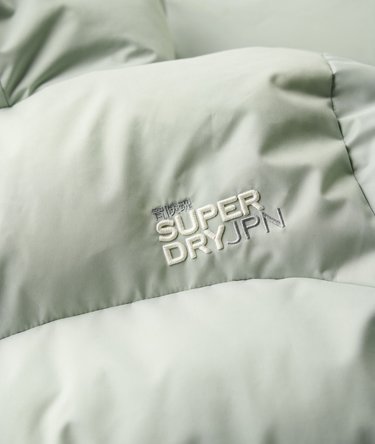 Microfibre Longline Puffer Coat Image 5