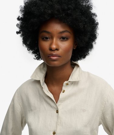 Premium Linen Boyfriend Shirt Image 4
