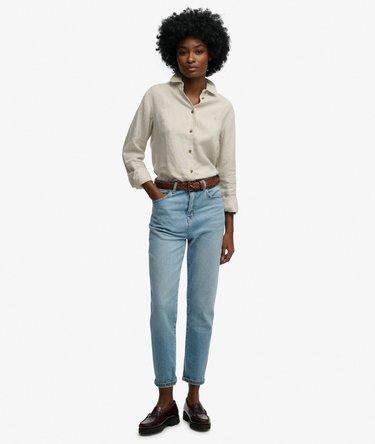 Premium Linen Boyfriend Shirt Image 3