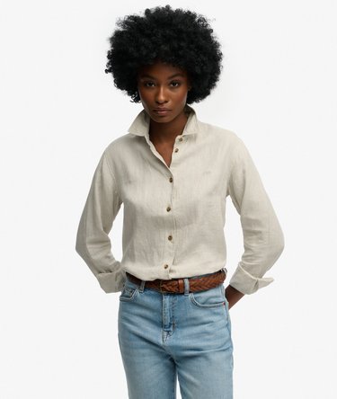 Premium Linen Boyfriend Shirt Image 1