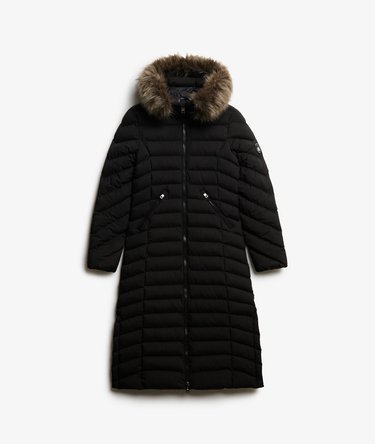 Fuji Faux Fur Hooded Longline Image 9