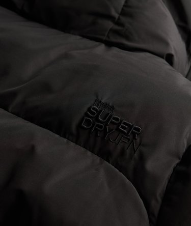 Hooded Sports Puffer Mid Length Jacket Image 7