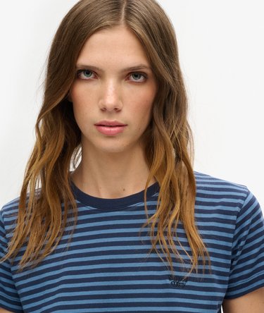 Essential gestreept T-shirt met logo Image 2