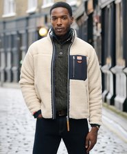 Vintage Retro Borg Fleece Jacket