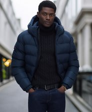 Kapuzen-Sportpufferjacke