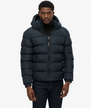 Hooded Sports Puffer Jacket Image 5