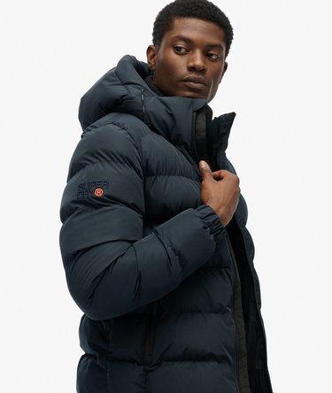 Hooded Sports Puffer Jacket Image 2