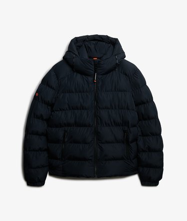 Hooded Sports Puffer Jacket Image 8