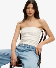 Gerafftes Jersey-Bandeau