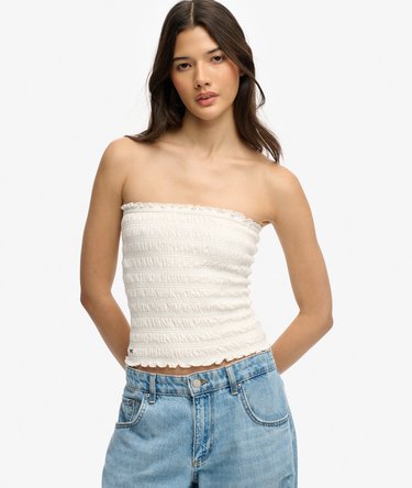 Smocked Jersey Bandeau Image 1