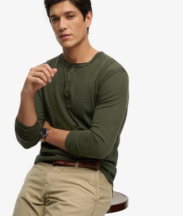 Long Sleeved Jersey Grandad Top Image 2