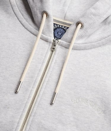Essential Logo Cropped Zip Hoodie Image 6