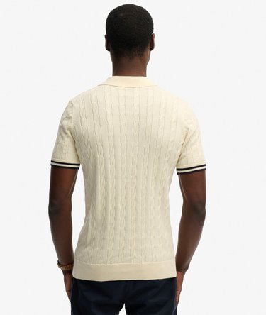 Strukturstickad kort&auml;rmad pik&eacute;tr&ouml;ja Image 5