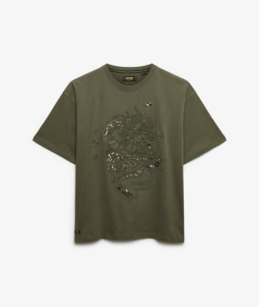 Tattoo Embellished Oversized T-Shirt Image 7