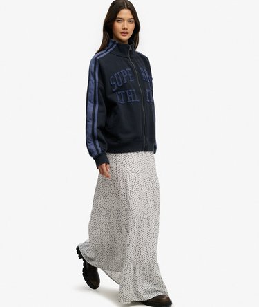 Woven Tiered Maxi Skirt Image 5