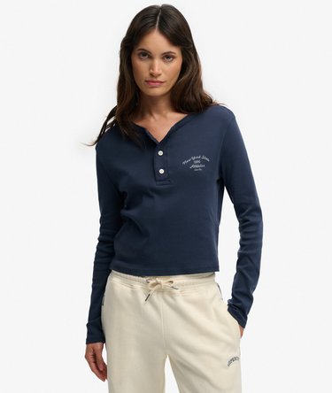 Athletic Essentials Button Down Long Sleeve Top Image 1