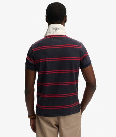 Double Emblem Jersey Short Sleeve Rugby Polo Top Image 5