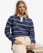 Athletic Essentials Cropped Stripe Rugby Top