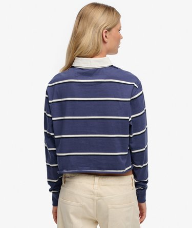 Athletic Essentials Cropped Stripe Rugby Top Image 5