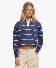 Athletic Essentials Cropped Stripe Rugby Top
