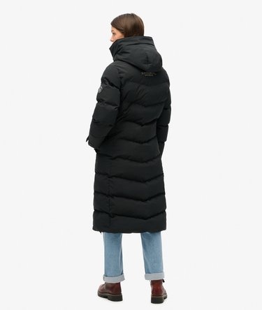 City Chevron Padded Longline Coat Image 5