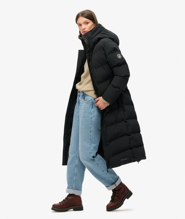 City Chevron Padded Longline Coat Image 2
