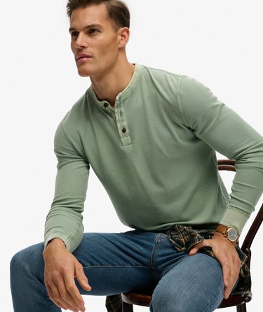 Haut Grandad Textur&eacute; L&eacute;ger Image 2