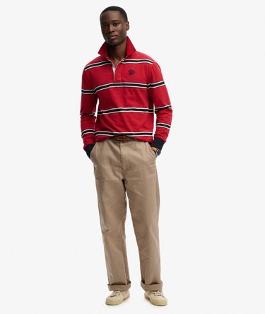 Vintage Athletic Stripe Rugby Top Image 3