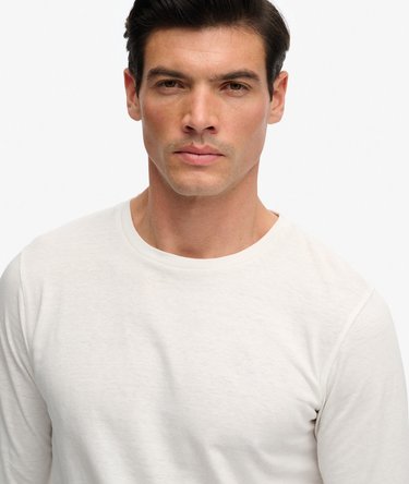 Top a Maniche Lunghe in Cotone e Lino Image 4