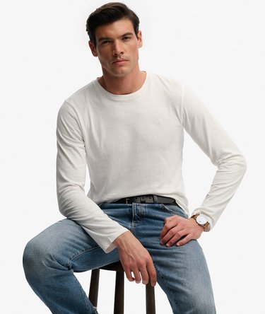 Top a Maniche Lunghe in Cotone e Lino Image 2