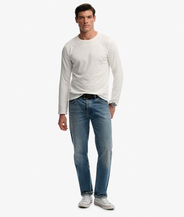 Top a Maniche Lunghe in Cotone e Lino Image 3