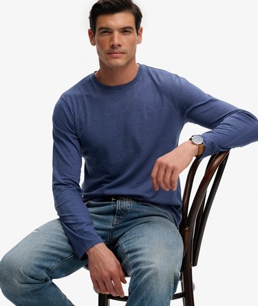 Top a Maniche Lunghe in Cotone e Lino Image 2