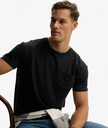 Classic Cotton Linen Pocket T-Shirt Image 2