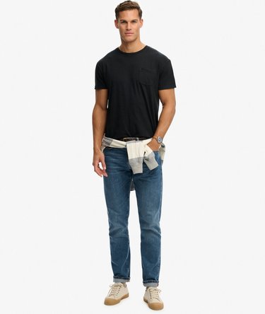 Classic Cotton Linen Pocket T-Shirt Image 3