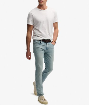 Jeansy Vintage Slim Straight z Bawełny Organicznej Image 2