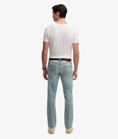 Jeansy Vintage Slim Straight z Bawełny Organicznej Image 6