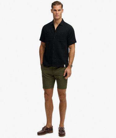 The Merchant Store - Textured Short Sleeve Shirt Image 3