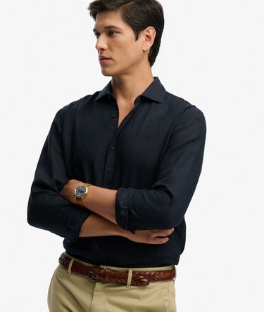Riviera Long Sleeve Linen Shirt Image 2
