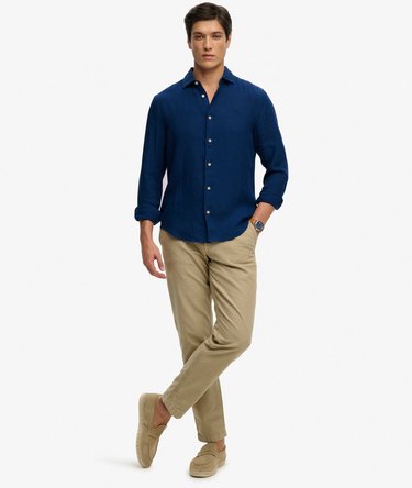 Riviera Long Sleeve Linen Shirt Image 3