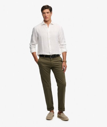 Riviera Long Sleeve Linen Shirt Image 3