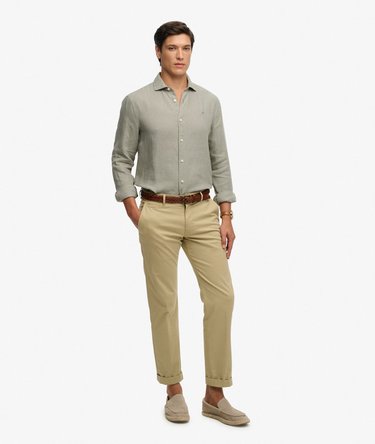 Riviera Long Sleeve Linen Shirt Image 3