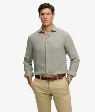 Riviera Long Sleeve Linen Shirt Image 1