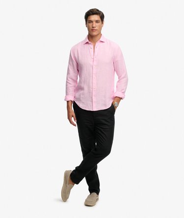 Riviera Long Sleeve Linen Shirt Image 3