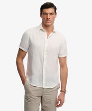 Chemise en lin &agrave; manches courtes Riviera