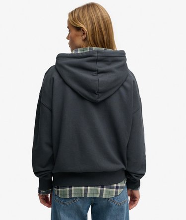 Luxe Casual Embroidered Relaxed Hoodie Image 5