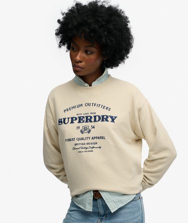 Luxe Casual Embroidered Loose Crew Sweatshirt Image 2