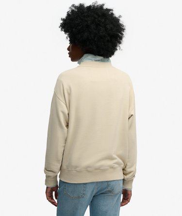 Luxe Casual Embroidered Loose Crew Sweatshirt Image 5