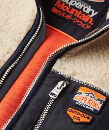 Vintage Retro Borg Fleece Jas Image 6