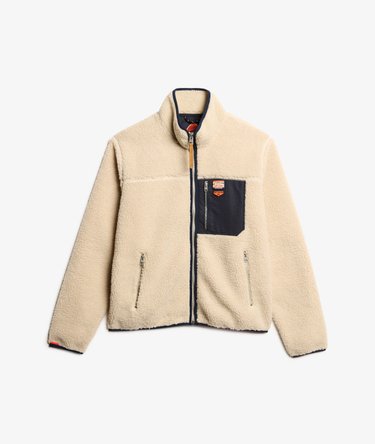 Vintage Retro Borg Fleece Jas Image 8