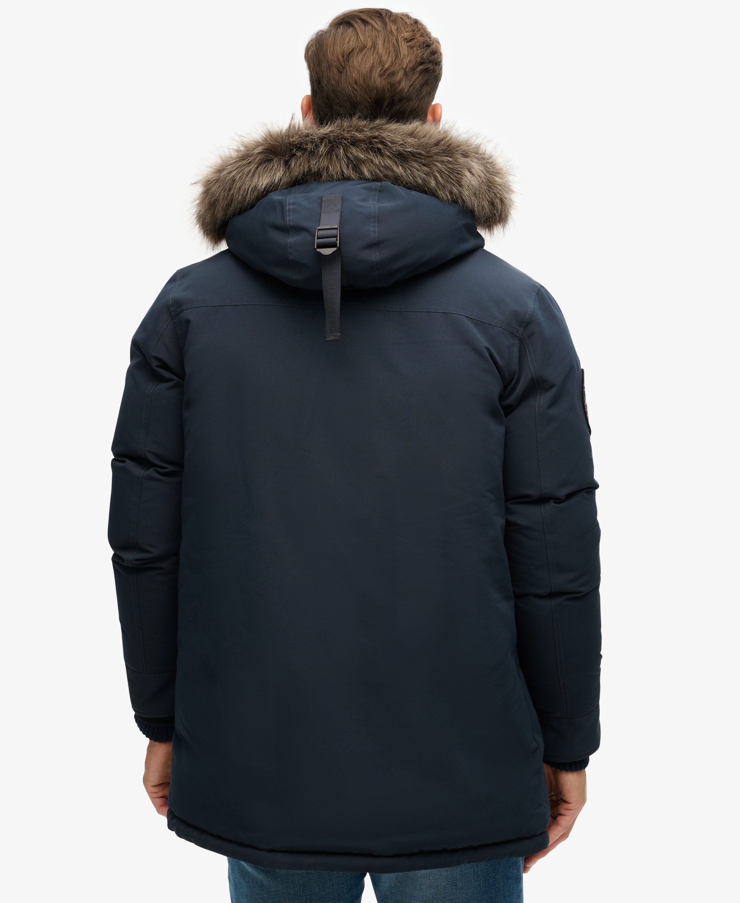 mens Everest Faux Fur Parka Jacket in Eclipse Navy | Superdry CA-EN